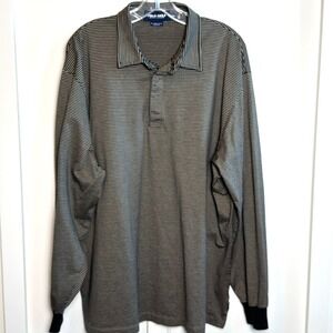 Polo Golf Ralph Lauren Men's Long Sleeve Striped Polo Shirt XXL 100% Pima Cotton